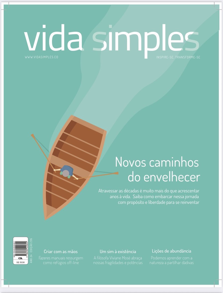 Capa da edição de setembro da revista Vida Simples: Novos caminhos do envelhecer